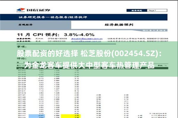 股票配资的好选择 松芝股份(002454.SZ)：为金龙客车提供大中型客车热管理产品