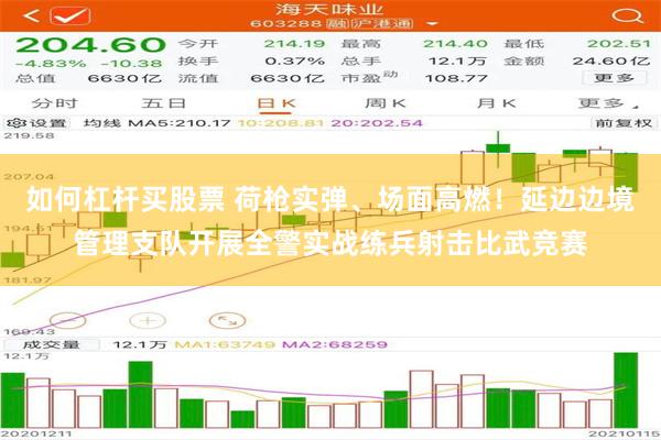 如何杠杆买股票 荷枪实弹、场面高燃！延边边境管理支队开展全警实战练兵射击比武竞赛