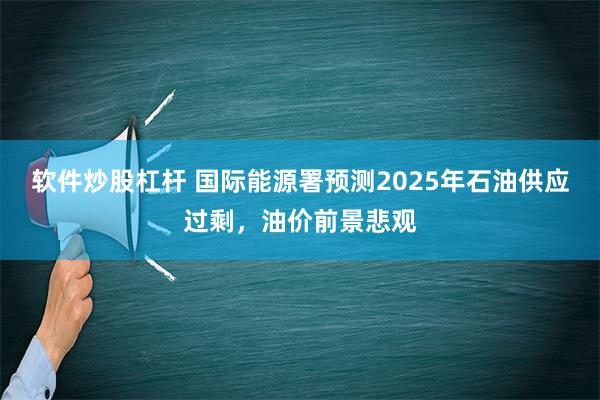 软件炒股杠杆 国际能源署预测2025年石油供应过剩，油价前景悲观